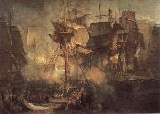 Joseph Mallord William Turner Sea fight France oil painting artist